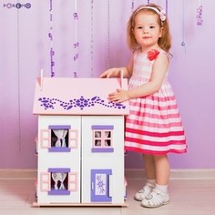 PAREMO Деревянный кукольный домик Анастасия с 15 предметами мебели (PD115)