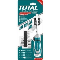 Отвертка реверсивная TOTAL с насадками 15шт (TACSD30156)