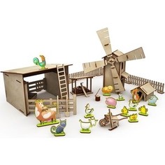 Кукольный домик ХэппиДом Большая ферма с животными (HK-D006)