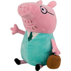 Мягкая игрушка Росмэн Свинка Пеппа Папа Свин с кейсом 30 см (30292)