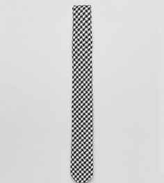 Галстук с узором гусиная лапка Heart & Dagger - Белый