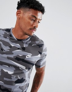 Серая камуфляжная футболка Nike AJ6631-012 - Серый