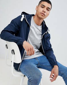 Темно-синяя куртка с капюшоном Pull&Bear - Темно-синий Pull&;Bear