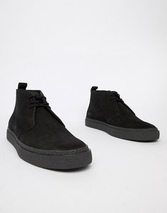 Fred Perry Hawley mid suede boots in black - Черный