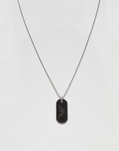 Серебристое ожерелье с логотипом Emporio Armani - Серебряный