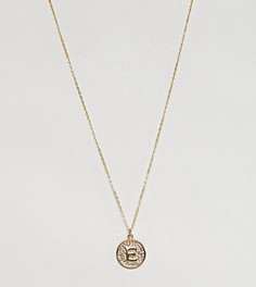 Позолоченное ожерелье с подвеской в виде буквы Е Ottoman Hands - Золотой