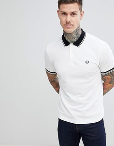 Белое поло с контрастным воротником Fred Perry - Белый