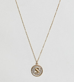 Позолоченное ожерелье с подвеской в виде буквы S Ottoman Hands - Золотой