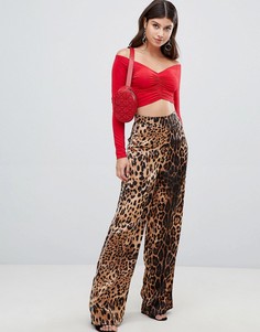 Широкие брюки с леопардовым принтом PrettyLittleThing - Мульти
