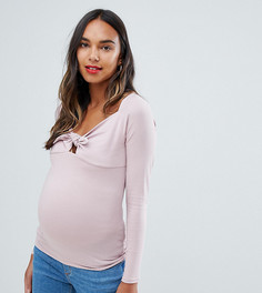 Лонгслив с завязкой ASOS DESIGN Maternity - Розовый