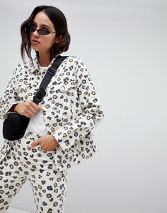 Джинсовая куртка с леопардовым принтом Weekday - Мульти