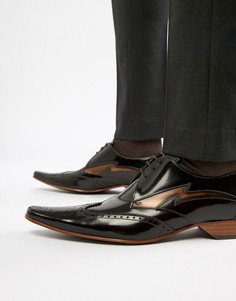Туфли с контрастной отделкой в виде молний Jeffery West Pino - Коричневый