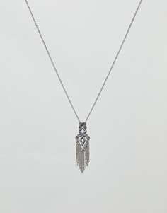 Серебристое ожерелье в винтажном стиле с подвеской ASOS DESIGN - Серебряный