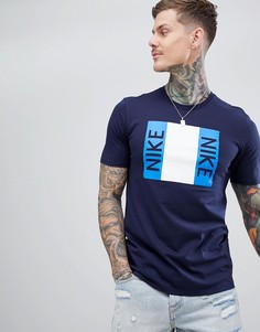 Темно-синяя футболка с логотипом в стиле ретро Nike 928332-451 - Темно-синий