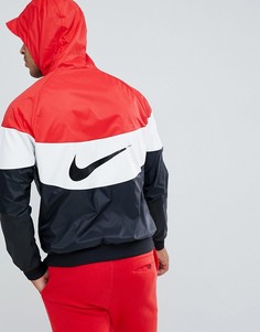 Красная ветровка с принтом на спине Nike AJ1396-658 - Красный