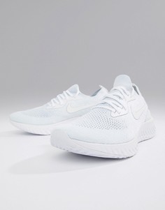 Белые кроссовки Nike Running Epic React Flyknit aq0067-102 - Белый