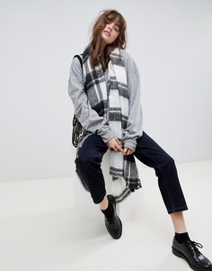 Длинный oversize-шарф в клетку ASOS DESIGN - Мульти