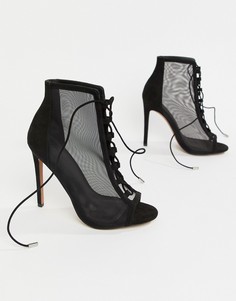 Сетчатые туфли на высоком каблуке ASOS DESIGN Phizzle - Черный