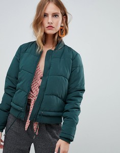 Дутая куртка с эластичной кромкой Only - Зеленый