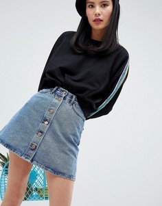 Джинсовая мини-юбка Monki - Синий