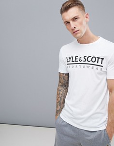 Белая футболка с большим логотипом Lyle & Scott Fitness Harridge - Белый