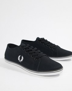 Черные саржевые кеды Fred Perry Kingston - Черный