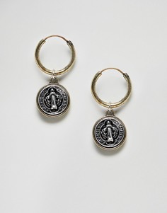 Cерьги-кольца с монетками Reclaimed Vintage inspired эксклюзивно для ASOS - Золотой