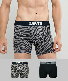 2 боксеров-брифов с принтом Levis - Черный
