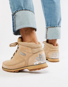 Бежевые походные ботинки со светоотражающей отделкой Timberland Euro Sprint - Бежевый