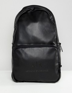 Черный рюкзак из искусственной кожи с логотипом Armani Exchange - Черный
