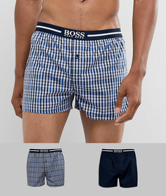 Набор из 2 тканых боксеров BOSS - Темно-синий