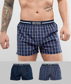 Набор из 2 тканых боксеров BOSS - Темно-синий
