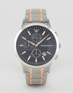 Наручные часы с хронографом Emporio Armani AR11165 Renato — 43 мм - Серебряный