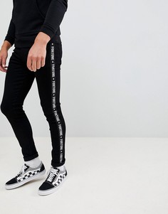 Черные джинсы с полосками по бокам Brooklyn Supply Co - Черный