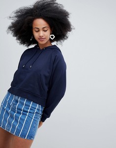 Худи укороченного фасона Monki - Темно-синий