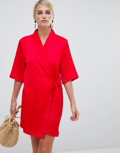 Платье-смокинг с запахом Vila - Красный