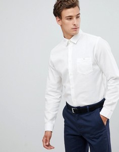 Приталенная рубашка из поплина с карманом на груди Selected - Белый
