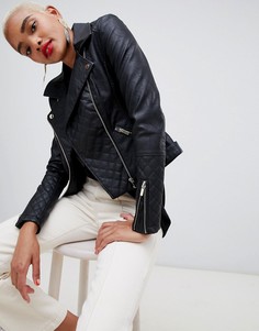 Черная байкерская куртка River Island - Черный