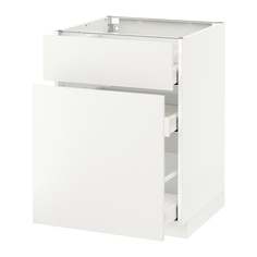 МЕТОД / МАКСИМЕРА Напольн шкаф/выдвижн секц/ящик, белый, Хэггеби белый Ikea