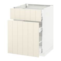 МЕТОД / МАКСИМЕРА Напольн шкаф/выдвижн секц/ящик, белый, Хитарп белый с оттенком Ikea