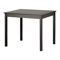 ОЛМСТАД Стол, коричнево-чёрный Ikea