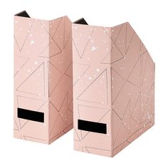 ТЬЕНА Подставка для журналов, розовый, черный Ikea