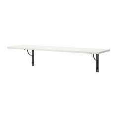 ЭКБИ ХЕМНЭС / ЭКБИ ХОЛЬ Полка навесная, белый, черный Ikea