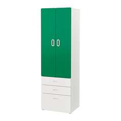 СТУВА / ФРИТИДС Шкаф платяной, белый, зеленый Ikea