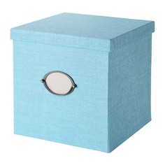 КВАРНВИК Коробка с крышкой, синий Ikea