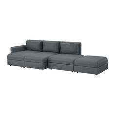 ВАЛЛЕНТУНА 4-местный диван-кровать, Хилларед темно-серый Ikea