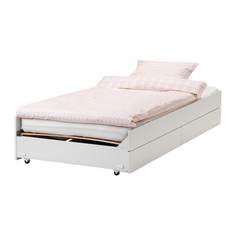 СЛЭКТ Выдвижная кровать с ящиком, белый Ikea