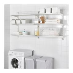 АЛЬГОТ Настенная шина/полки, белый Ikea