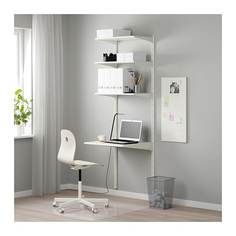 АЛЬГОТ Настенная шина/полки, белый Ikea