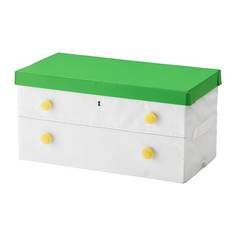 ФЛЮТТБАР Коробка с крышкой, зеленый, белый Ikea